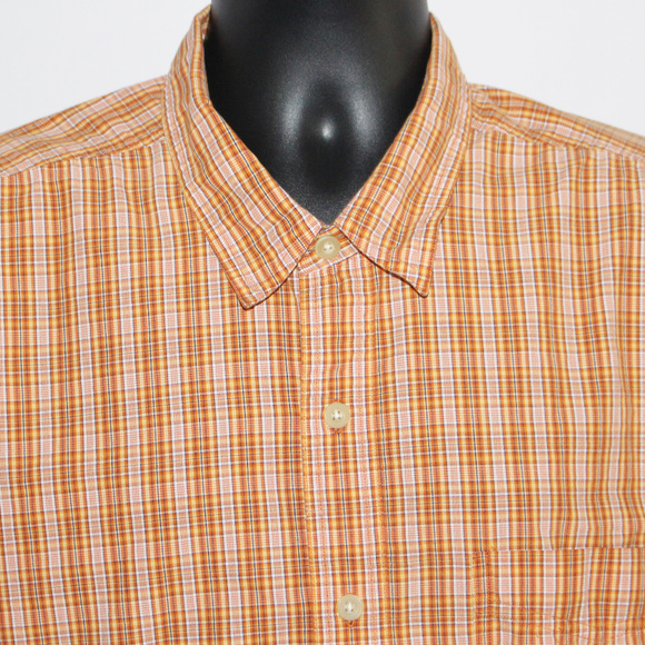 BKE Button Front Shirt Men's XXL Orange - Picture 2 of 7